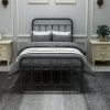 Metal Platform Bed Frame with Headboard No Box Spring Needed Twin BLACK - as Pic