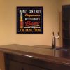 "Money Can't Buy Happiness" By Mollie B., Printed Wall Art, Ready To Hang Framed Poster, Black Frame - as Pic