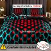 3pcs Y2K Stereoscopic Dense Holes Pattern Bedding Set; Colorful Duvet Cover Set (Without Quilt) - Full