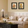 "Flowers Collection" 2-Piece Vignette By Ed Wargo, Printed Wall Art, Ready To Hang Framed Poster, Black Frame - as Pic