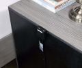 Gray Color Nightstand Bedroom 1pc Nightstand Solid wood Bar Handles 3-Drawers bedside Table Metal Bracket Legs USB Ports - as Pic