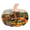 "The Harvester" By Artisan Lori Deiter Printed on Wooden Pumpkin Wall Art - as Pic