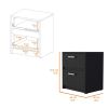 Caleb Black 2-Drawer Nightstand - as Pic