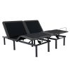 Bridgevine Home King Size Quick Assembly Adjustable Bed Frame with Voice Activated Controls - as Pic