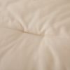 Boho Comforter Set, Boho Bedding set with Pom Poms Fringe Design, 1 Aesthetic Comforter and 2 Pillowshams - Beige - Full