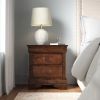 Classic Louis Philippe Style Brown Cherry Finish 1pc Nightstand of 2x Drawers Traditional Design Bedroom Furniture - as Pic