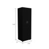 2 Piece Bedroom Set, London Armoire + Rioja 4 Drawer Dresser, Black - as Pic