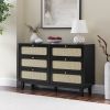 Drawer bedroom dresser, wooden antique dresser, TV cabinet bedroom living room corridor storage dresser, storage box drawer cabinet, six-drawer cabine