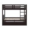 Full Over Full Bunk Bed with Twin Size Trundle, Espresso (old sku: LP000250AAP ) - as pic