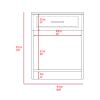 Merimac 1-Drawer 1-Shelf Nightstand Black Wengue - as Pic