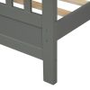 Wood Platform Bed with Headboard and Footboard, Twin (Gray) - as pic