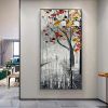Handmade Thick Texture Landscape Oil Paintings On Canvas Wall Art Decoration Modern Abstract Picture For Home Decor - 70X140cm