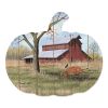 "Summer's End" By Artisan Billy Jacobs Printed on Wooden Pumpkin Wall Art - as Pic