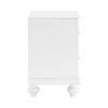 Modern Bedroom Furniture Two Drawers Nightstand 1pc White Finish Acrylic Crystal Drawers Wooden Furniture - as Pic