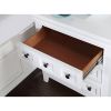 Transitional Style White Color Solid wood 1pc Nightstand Only Bedroom Furniture Bedside Table Round Knobs 3-Drawers Nightstand - as Pic