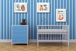 "Be Brave Little One Collection" 3-Piece Vignette By Susan Boyer, Printed Wall Art, Ready To Hang Framed Poster, White Frame - as Pic