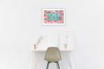 "Dream Big" By Bernadette Deming, Printed Wall Art, Ready To Hang Framed Poster, White Frame - as Pic