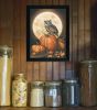 "In the Pumpkin Patch" By John Rossini, Printed Wall Art, Ready To Hang Framed Poster, Black Frame - as Pic