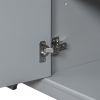 36" Bathroom Vanity with Sink Combo, One Cabinet and Six Drawers, Solid Wood and MDF Board, Grey - as Pic