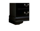 1pc Nightstand Black Louis Philippe Solid wood English Dovetail Construction Antique Nickle Hanging Pulls - as Pic