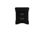 Louis Philippe III Nightstand in Black - 19503
