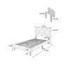 Twin Size Bed w Adjustable Headboard 1pc Bedframe, Light Pink Velvet Upholstered Youth Bedroom Furniture - as Pic