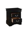 Louis Philippe III Nightstand in Black - 19503