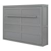 Full Size Murphy Bed Wall Bed,Gray - as Pic