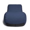 Jaxx Arlo Chaise Lounge Bean Bag Chair - Premium Chenille, Navy - Navy Blue - Chenille