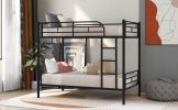Twin Over Twin Metal Bunk Bed (Black) ( old sku: MF189201BAA ) - as pic