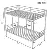 Twin Over Twin Metal Bunk Bed (Black) ( old sku: MF189201BAA ) - as pic