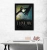 "I Love You Underneath the Moon" By Marla Rae, Printed Wall Art, Ready To Hang Framed Poster, Black Frame - as Pic