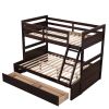 Twin over Full Bunk Bed with Storage - Espresso(OLD SKU :LP000022AAP) - as pic