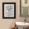 "Bathroom Humor" by Debbie DeWitt, Ready to Hang Framed Print, Black Frame - as Pic