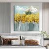Oil Painting Handmade Hand Painted Wall Art Modern Gold Foil Tree Abstract  home corridor living room bedroom luxurious adornment painting - 80x80cm