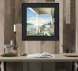 "Waiting on Sunset" By John Rossini, Printed Wall Art, Ready To Hang Framed Poster, Black Frame - as Pic