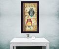 "Two Wise Owls" By Annie LaPoint, Printed Wall Art, Ready To Hang Framed Poster, Black Frame - as Pic