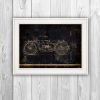 "Motor Bike Patent I" by Cloverfield & Co, Ready to Hang Framed Print, White Frame - as Pic