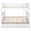 Full over Full Bunk Bed with Drawers, Convertible Beds, White(OLD SKU: SM000241AAK-1) - as Pic