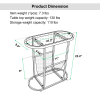 Glass Oval Small Side Tables Living Room Small Space With Magazines Organizer Storage Space (Set of 2) - as Pic