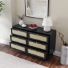 Drawer bedroom dresser, wooden antique dresser, TV cabinet bedroom living room corridor storage dresser, storage box drawer cabinet, six-drawer cabine