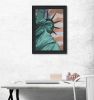 "Lady Liberty" By Lauren Rader, Printed Wall Art, Ready To Hang Framed Poster, Black Frame - as Pic