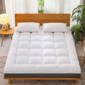 Topper Pad For Mattress Twin (Option: White)