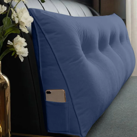 Triangle Reading Cushion With A Button-blue (Option: 150cm)