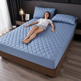 1PC Quilted Fitted Sheet Deep Pocket Mattress Protector Soft Breathable Bed Sheet For Bedroom (Option: 60x80 inch)