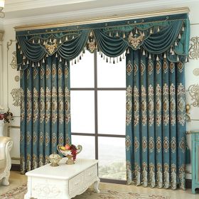 Luxury Elegant High-end Embroidered Curtains, Blackout Living Room Bedroom Villa, Velvet Curtains, Finished 2-piece (Option: SGP2022114204)
