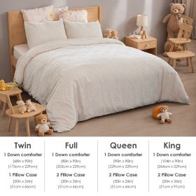 Bohemian Style Quilt Cover Set, Cut Flower Quilt Cover,  Tufted Quilt Cover Three-piece Set, One Quilt Cover And Two Pillowcases,  Washable And M (Option: 172cmX229cm)