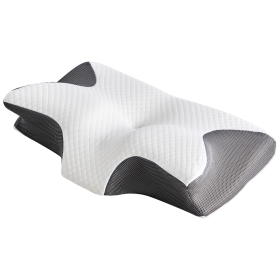 Neck Pillow, Relieving Pain In The Neck And Shoulders, Ergonomic Memory Foam Bed Pillow (Option: Grey 491)