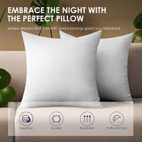 White Square Pillow Two Bubble Bags Suitable For Bed Cushions,  Sofa Cushions, Garden Cushions, Cushion Core, Breathable,  Hand Washable, OKO-100 (Option: 51X51x15cm 6pcs)