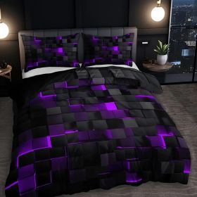 Abstract Grid Series Quilt Cover Digital Printing Bedding (Option: 2 Style-228 X228 Three Pieces)